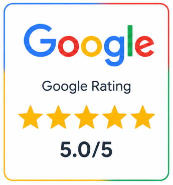 Google rating card: 100+ ratings